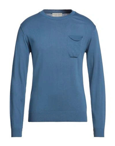 Filippo De Laurentiis Man Sweater Pastel Blue Size L Cotton, Acrylic