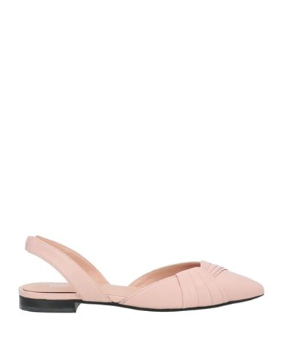 POLLINI POLLINI WOMAN BALLET FLATS BLUSH SIZE 8 LEATHER