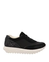 Daniele Ancarani Woman Sneakers Black Size 8 Leather, Textile Fibers In Black