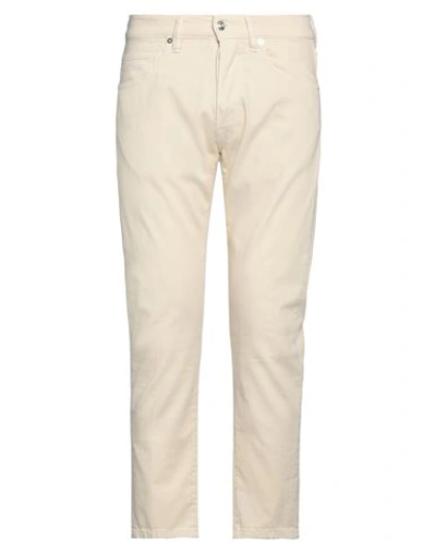 Nine In The Morning Man Jeans Ivory Size 32 Cotton, Elastane In White