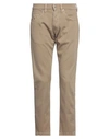 Nine In The Morning Man Jeans Khaki Size 31 Cotton, Elastane In Beige