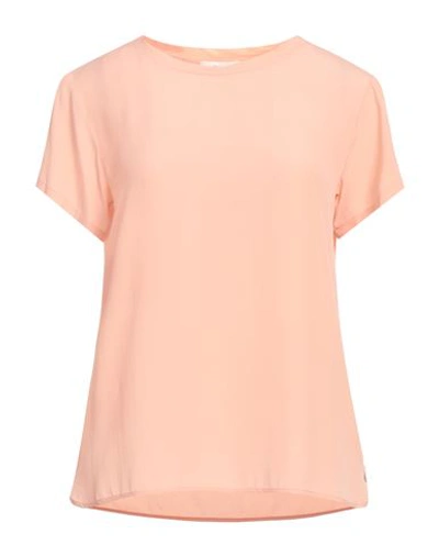 Ottod'ame Woman Top Salmon Pink Size 4 Acetate, Silk