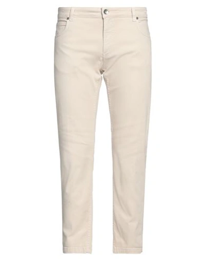 Eleventy Man Pants Beige Size 32 Cotton, Elastane In Pink