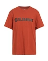 Element Man T-shirt Rust Size L Organic Cotton In Red