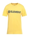 Element Man T-shirt Yellow Size S Organic Cotton