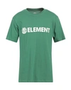 Element Man T-shirt Green Size L Organic Cotton