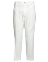 Be Able Man Pants Ivory Size 40 Linen, Cotton, Elastane In White