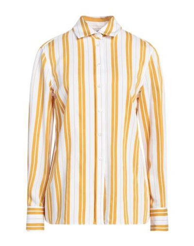 Lardini Woman Shirt Ocher Size 2 Viscose, Polyamide In Yellow