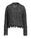 Pinko Woman Sweater Lead Size L Wool, Cotton, Polyamide In Grey