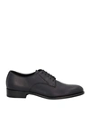 Migliore Man Lace-up Shoes Midnight Blue Size 7 Calfskin