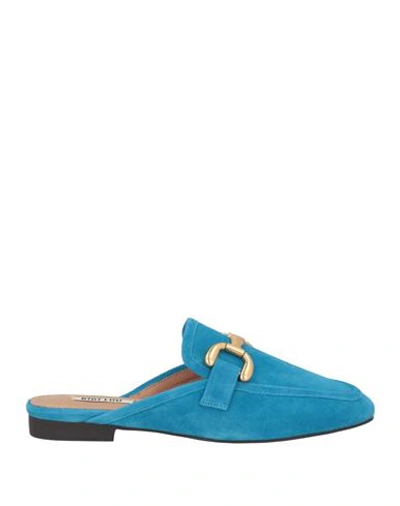 Bibi Lou Woman Mules & Clogs Azure Size 8 Soft Leather In Blue