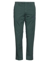 Boglioli Man Pants Dark Green Size 34 Cotton, Elastane