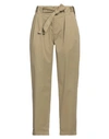 Dondup Woman Pants Sage Green Size 28 Cotton, Elastane In Sage Green