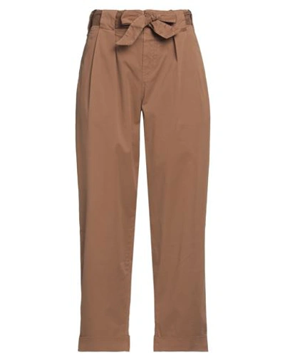 Dondup Woman Pants Brown Size 27 Cotton, Elastane