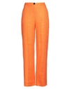 Xandres Woman Pants Orange Size 8 Viscose, Linen, Elastane