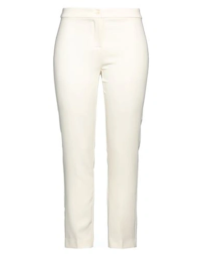 Pennyblack Woman Pants Ivory Size 12 Polyester, Elastane In White