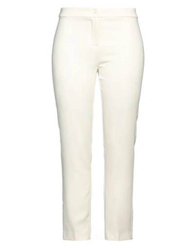 Pennyblack Woman Pants Ivory Size 14 Polyester, Elastane In White