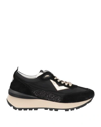 4b12 Woman Sneakers Black Size 7 Soft Leather, Textile Fibers