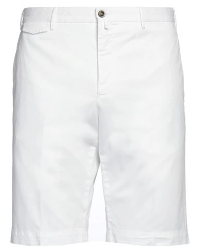 Pt Torino Man Shorts & Bermuda Shorts White Size 30 Cotton, Elastane