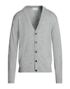 Filippo De Laurentiis Man Cardigan Light Grey Size L Wool, Polyester, Polyamide