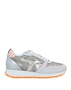 Mizuno Woman Sneakers Light Grey Size 6.5 Leather, Textile Fibers In Grey
