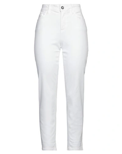 Liu •jo Woman Jeans White Size 26w-28l Cotton, Elastomultiester, Elastane