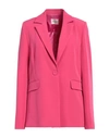 Mariuccia Woman Blazer Magenta Size M Polyester, Elastane