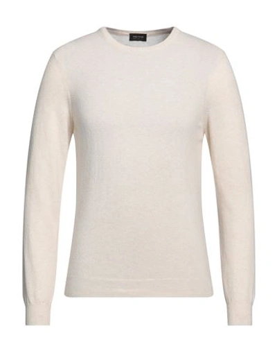 Heritage Man Sweater Ivory Size 38 Polyamide, Wool, Viscose, Cashmere In White