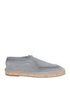 Santoni Man Espadrilles Sky Blue Size 12.5 Leather