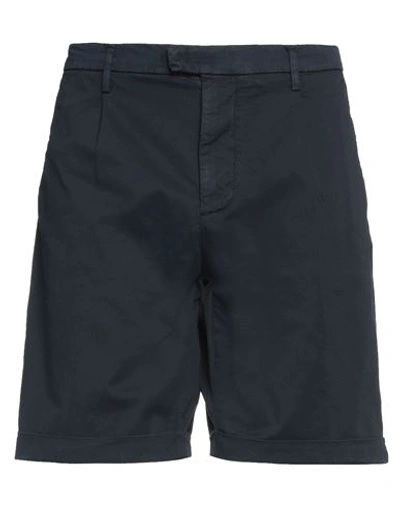 History Lab Man Shorts & Bermuda Shorts Navy Blue Size 42 Cotton, Elastane