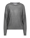 Brand Unique Woman Sweater Lead Size 2 Viscose, Polyamide, Polyester In Grey