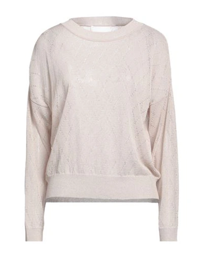 Brand Unique Woman Sweater Beige Size 2 Viscose, Polyamide, Polyester