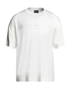 Emporio Armani Man T-shirt White Size L Lyocell, Cotton