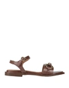CARMENS CARMENS WOMAN SANDALS BROWN SIZE 7 LEATHER