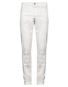 Panama Man Pants Ivory Size 33 Cotton, Elastane In White
