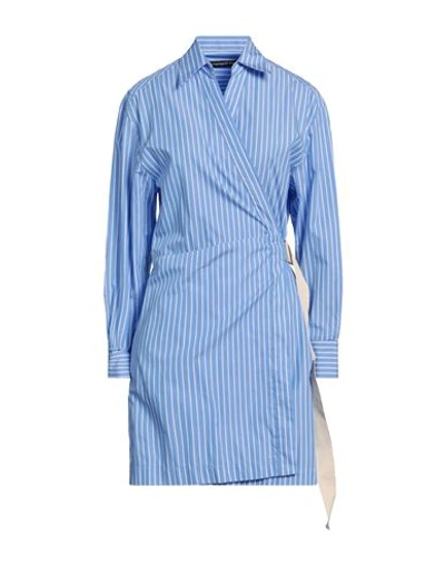Department Five Department 5 Woman Mini Dress Light Blue Size 8 Cotton