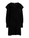 Dondup Woman Mini Dress Black Size 2 Viscose, Polyamide