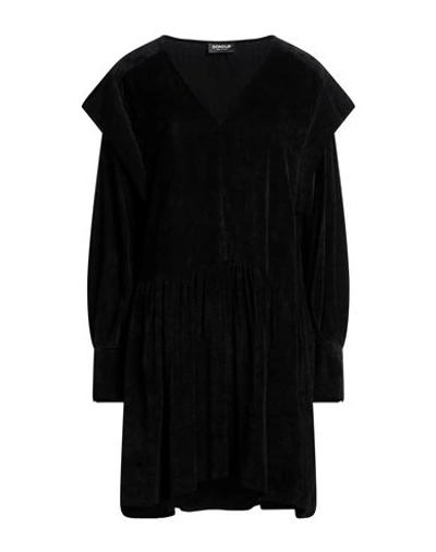 Dondup Woman Mini Dress Black Size 6 Viscose, Polyamide