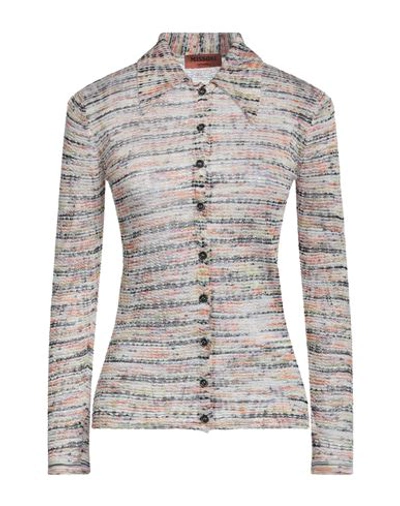 Missoni Woman Shirt White Size 10 Viscose, Wool, Polyamide