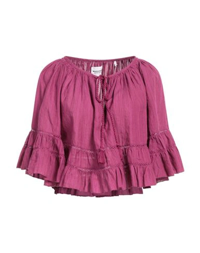 Marant Etoile Marant Étoile Woman Shirt Mauve Size 8 Cotton, Linen, Viscose In Purple
