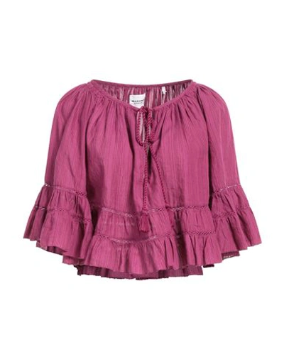 Isabel Marant Étoile Marant Étoile Woman Top Mauve Size 6 Cotton, Linen, Viscose In Purple