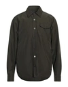 Drumohr Man Shirt Dark Green Size 44 Polyester