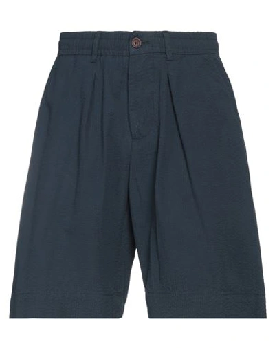 Universal Works Man Shorts & Bermuda Shorts Midnight Blue Size 30 Cotton