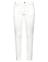 Haikure Man Pants White Size 35 Cotton, Elastane