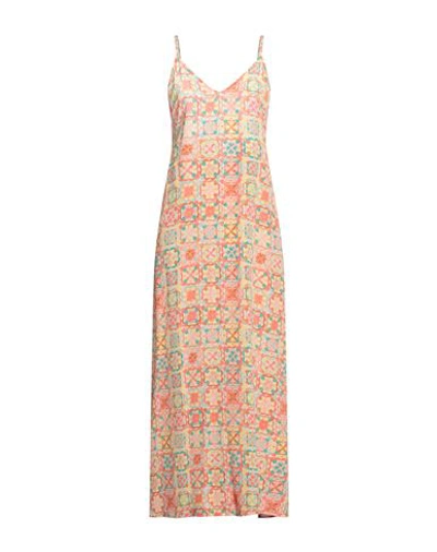 Momoní Woman Maxi Dress Coral Size 10 Silk In Red