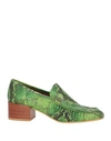 AVRIL GAU AVRIL GAU WOMAN LOAFERS GREEN SIZE 8 LEATHER