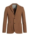 Barbati Man Blazer Brown Size 40 Cotton, Polyamide, Elastane