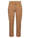 Dondup Woman Pants Camel Size 25 Cotton, Elastane In Beige