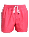 Calvin Klein Man Swim Trunks Fuchsia Size L Polyester In Pink