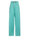 Max Mara Woman Pants Turquoise Size 6 Cotton, Linen In Blue